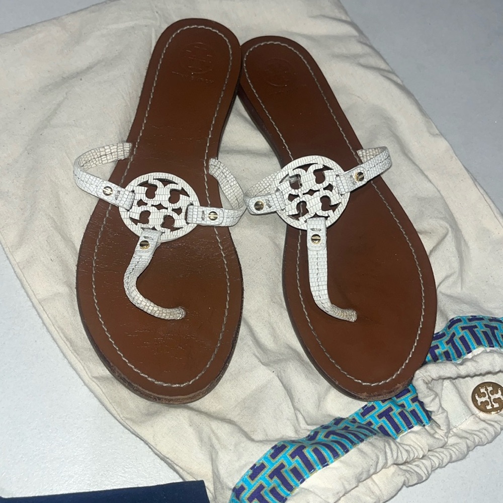 Tory Burch white sandals